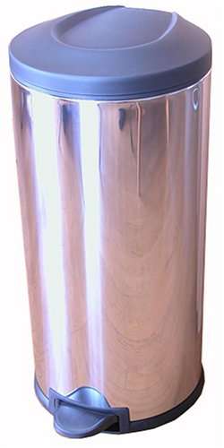 simplehuman Cubo de basura de acero inoxidable, 30 l, color plateado