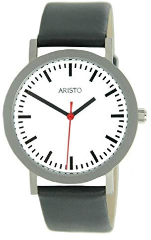 Aristo 3H03 Armbanduhr Lederband Schwarz