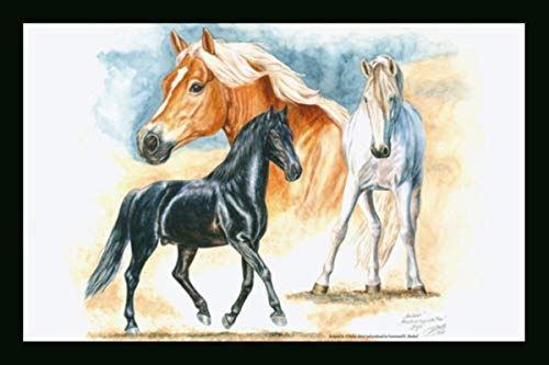 Fan-O-Menal Fußmatte mit Pferdemotiv - Roma-Trio - Gr. ca. 60x40cm - 25013 - Schmutzfänger Fußabtreter
