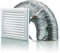 Blauberg Cooker Hood Duct Vent Kit Fan Extract 100mm White : 4 inch Louvered Grille with Insect Fly Mesh, 2 Jubilee Clips, 3 Meters Semi-Rigid Metal Aluminium Ducting