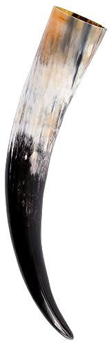 Trinkhorn aus echtem Horn, ca. 0,4 Liter - Met/Trinkhorn für Mittelalter, Wikinger und LARP