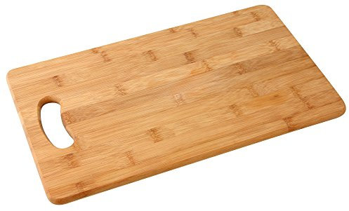 FACKELMANN Tabla de cortar cocina madera de bambú pequeña para picar verduras, trocear y filetear carne o pescado, 38x23cm, 1ud.