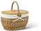 Adam Schmidt Picknickkorb oval, braun, T 42cm x B 31cm x H 27/45cm