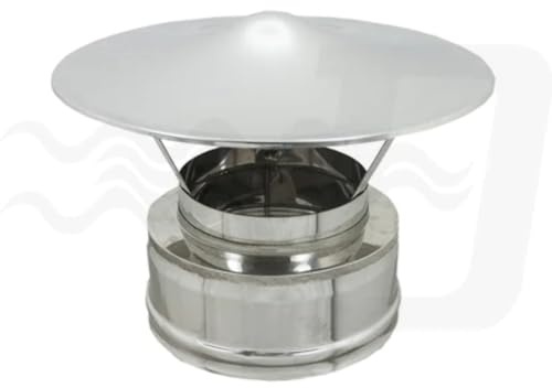 DianKamin accessoires chaudières – Chapeau chinois inox double paroi – Diam. 80 x 130