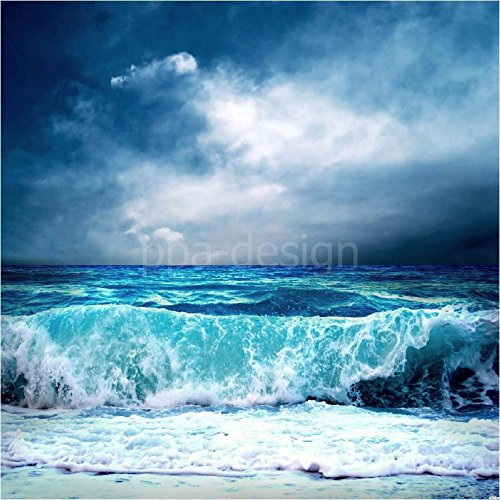 Sticker Cuisine Lave Vaisselle Vague Mer 60x60cm SLV1172 (Fond Blanc)