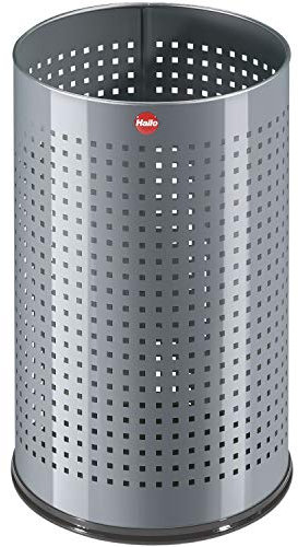 Hailo 0815 472 ProfiLine Basket M 16 Litre Waste Paper Bin in Sheet Steel Perforated Design, Made in Germany, Silver, M