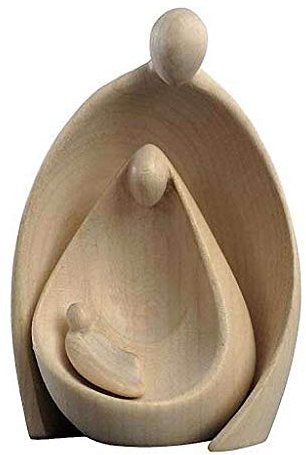 Geburtsszene stilisiert aus Holz, 9 cm (3.55 inc.)