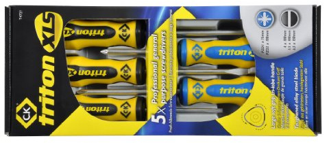 C.K T4727 Triton XLS Screwdriver Set SL/PZ (5 Pieces)
