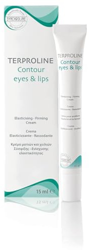 Synchroline - Terproline Contour Eyes & Lips Creme 15 ml | Anti-Falten-Creme für Augen- und Lippenkontur, mit Asiatischem Wassernabel, Peptiden und Hyaluronsäure, Lifting-Effekt
