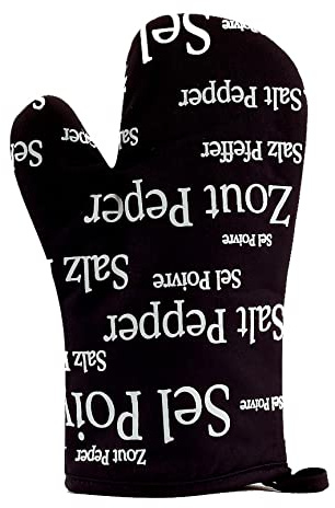 Küchenhandschuh Sel & Poivre schwarz 18 x 28 cm Winkler