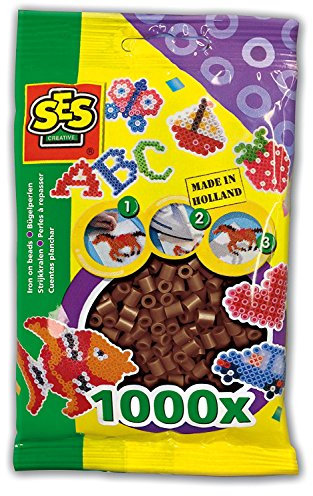 SES SES00725 - Perlen, 1000 Stück, Dunkelbraun