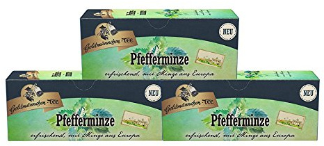 Goldmännchen Tee Pfefferminze, 25 Teebeutel, 3er Pack (3 x 45 g)