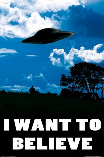 1art1 UFOs Poster I Want to Believe Plakat | Bild 91x61 cm