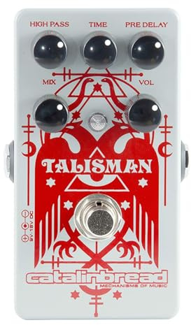 Catalinbread Talisman Plate Reverb Pedal - Versatile Reverb Effects with Highpass, Time, Pre Delay, Mix, and Volume Controls for Professional Studio and Live Performance Settings