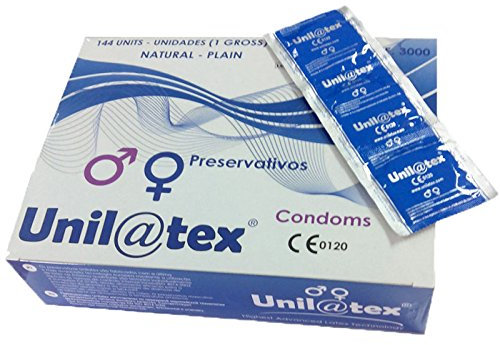 Unilatex Preservativos Naturales sin fragancia, de caucho - 144 Unidades