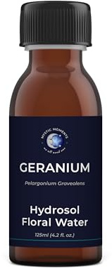 Mystic Moments | Geranien-Hydrolat Blütenwasser | 250ml | Pelargonium graveolens Blütenw. mit rosenähnlichen, blumigen Duft für Toner, Gesichtsnebel, Reiniger und Duftformulierungen.