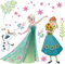 Komar Fenstersticker Frozen Flower Größe 31 x 31 cm, 2 Bogen Fensteraufkleber, Kinderzimmer, Mädchen 16407 Bunt