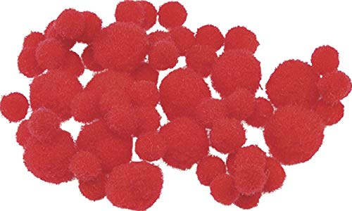 Gütermann / KnorrPrandell 2681047 - Pompons rot 8mm-20mm, 100 Stück/Beutel