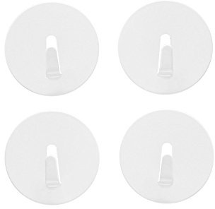 Magnethaken MINI-SPOT Ø 4cm, extra stark, verschieden Farben - 4er Set - für den alltäglichen Gebrauch, Farben:weiß