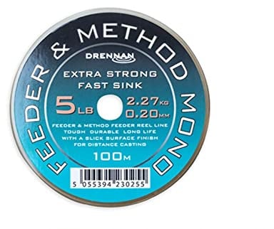 DRENNAN METHOD AND FEEDER MONOFILAMENT LINE - 100 METRES (5lb)