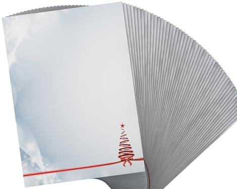 Weihnachtsbriefpapier 100 Blatt A4 | Christmas Tree | 90g/m² | Laser/Ink/Copy/Hand | Made in Germany | inkl. Textvorlagen-Download
