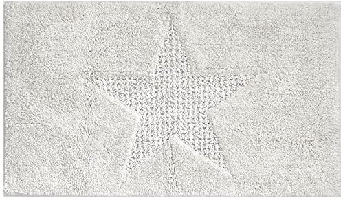 Kela Badematte Lindano 65x55cm aus Baumwolle in weiß, 65 x 1 x 55 cm