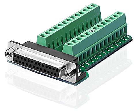 SIENOC D-Sub DB25-M2 Buchse 25Pin Stecker Breakout zu PCB Board Terminals Adapter Steckverbinder