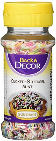 Günthart Streudekor Zucker Streusel, 75g, 4er Pack (4 x 75 g)