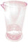 Professional Hairdresser's Plastic Measuring Jug for Hair Dye & Peroxide - 100 ml (Pink)