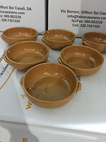 le terrecotte di cassiano fabio Set 6 Pezzi TEGAMINI in Ceramica CM15