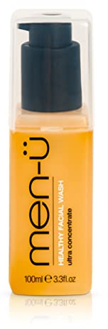men-ü HEALTHY FACIAL WASH 100ml, for up to 265 washes, Ultra-Concentrate Healthy Face Cleanser, Facial Cleansing for Men Before or After Shaving
