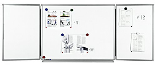 Legamaster Professional Klapptafel - weiß - 100 x (200-400) cm - Whiteboard mit fünf aufklappbaren Schreibflächen - bakterienresistent, magnetisch und beschreibbar - inkl. Zubehör