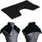 Saco térmico de semillas - negro - Cojín espalda superior, nuca y hombros con cuello - Almohada cervical - Pepitas de uva -