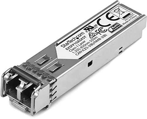 StarTech Juniper EX-SFP-1GE-SX Compatible SFP Module, 850nm (EXSFP1GESXST) | 1000BASE-SX, 1GbE Multimode Fibre Optic Transceiver, 1GE Gigabit Ethernet SFP, LC 550m, DDM