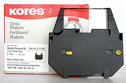 Kores - Typ C-Film Schreibmaschinen-Carbonband, Schwarz, Modell kompatibel mit Olivetti ETP 55