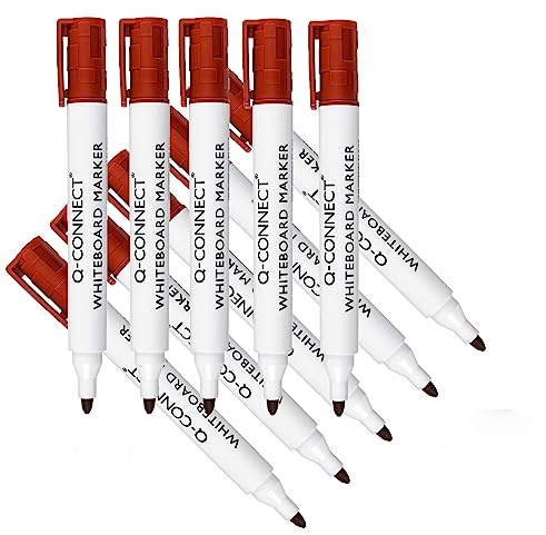 Q-Connect Drywipe Marker Pen Red (Pack of 10)