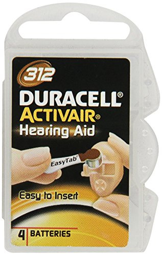 Duracell Größe 312 Hörgerätebatterie 40 Batterien