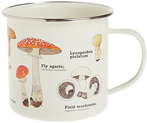 Gift Republic GR270058 Mushroom Enamel Mug, 500ml, 1 Count (Pack of 1)