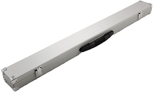 2pc SILVER Cue Case With Reinforced Corners for Snooker Pool Cue