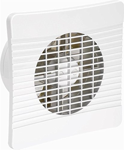 Airvent 435403 - Kitchen Extractor Fan 6/150mm - Low Profile/Slimline - With Integral Butterfly Style Shutters, White