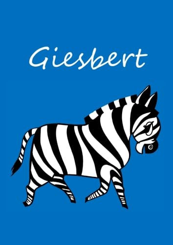 Giesbert: individualisiertes Malbuch / Notizbuch / Tagebuch - Zebra - A4 - blanko