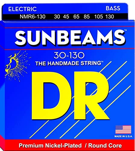 DR Strings Sunbeam Round Core Bass Medium 6, Strings (NMR6-130)