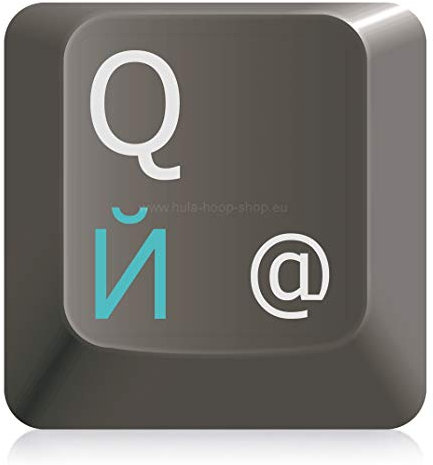 RUSSISCHE KEYBOARD STICKER [hellblau - 11x13mm] kyrillische Buchstaben Tastatur Aufkleber