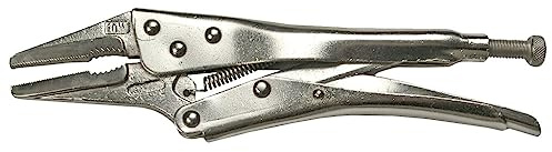 SW-Stahl 41520SB Langbeck-Gripzange 170 mm I extra schlankes Maul I Gripzange mit geraden Backen I Langbeck-Feststellzange matt verchromt I in Blister Verpackung