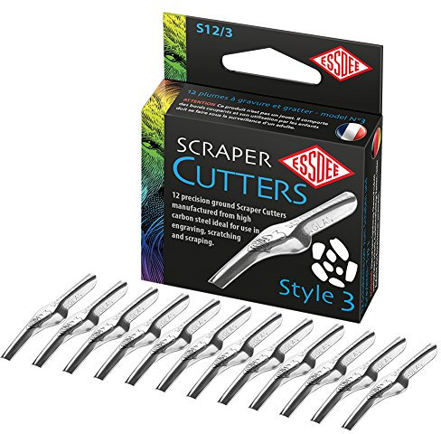 Essdee : Scraperboard Cutter : Shape No.3 : Box of 12 (Requires a Handle/Holder)