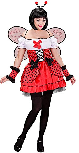 W WIDMANN MILANO Party Fashion - Kostüm Marienkäfer, Kleid, Armstulpen, Flügel, Antennen, Tierkostüm