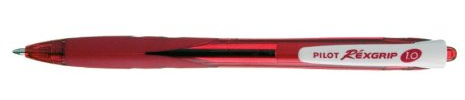 PILOT REXGRIP BEGREEN Ballpoint Pen with Medium Tip 1.0 mm Red