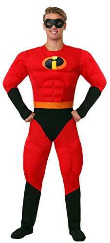 Disguise The Incredibles Mr. Incredible Deluxe Costume, Official The Incredibles Costume for Adults, Small