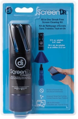 Digital Innovations ScreenDr Portable Screen Cleaning Kit - Retail Packaging - Black