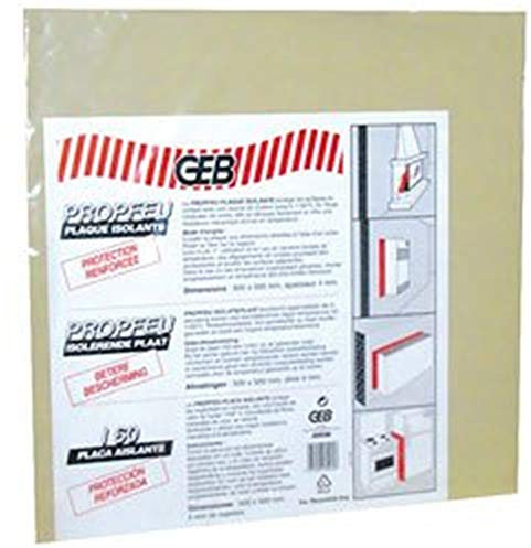 GEB Plaque isolante pour isolation thermique et protection au feu - 1100°C - 4mm épaisseur - 1000 x 1000mm